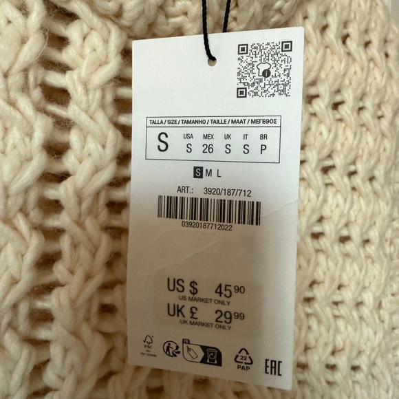 Zara Ivory Knit Top - Picture 5 of 10
